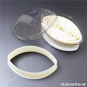 (7pcs/set) Flat Edge design Oval shaped High Grade Nylon Plastic cutter candy cakes mold packed in the box - B0748NK127